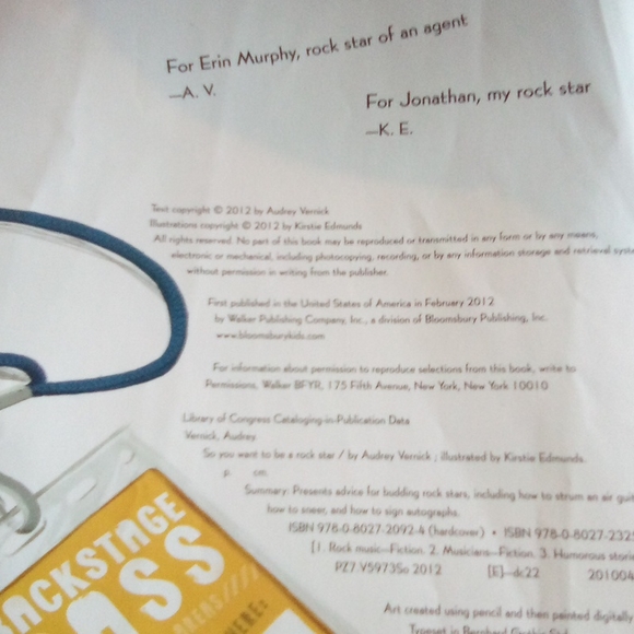 Amazing Copy "So You Want To Be A Rockstar " illustrated - Picture 9 of 10